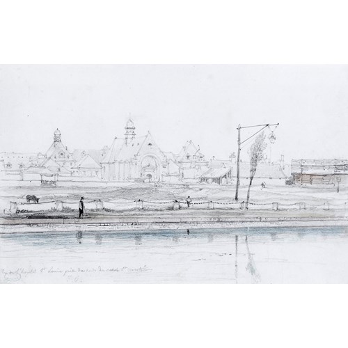 A View of the Saint-Louis Hospital from the Canal Saint Martin, Paris